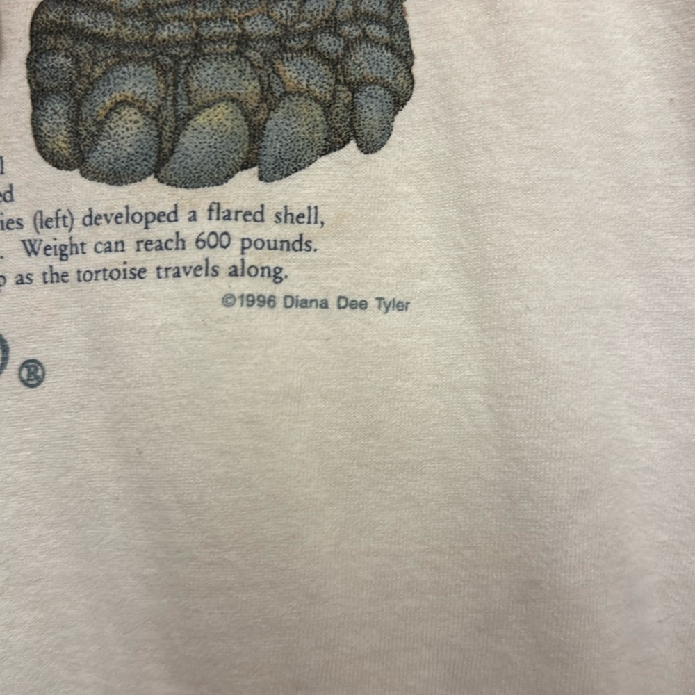 Vintage San Diego zoo white T shirt tee XXL 2XL 1996 Diana Dee Tyler Galapagos - Picture 6 of 7